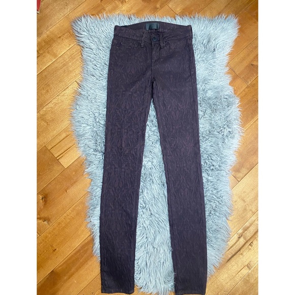 Vince Skinny Stretch Textured Mulberry Pants 24 - Picture 3 of 6